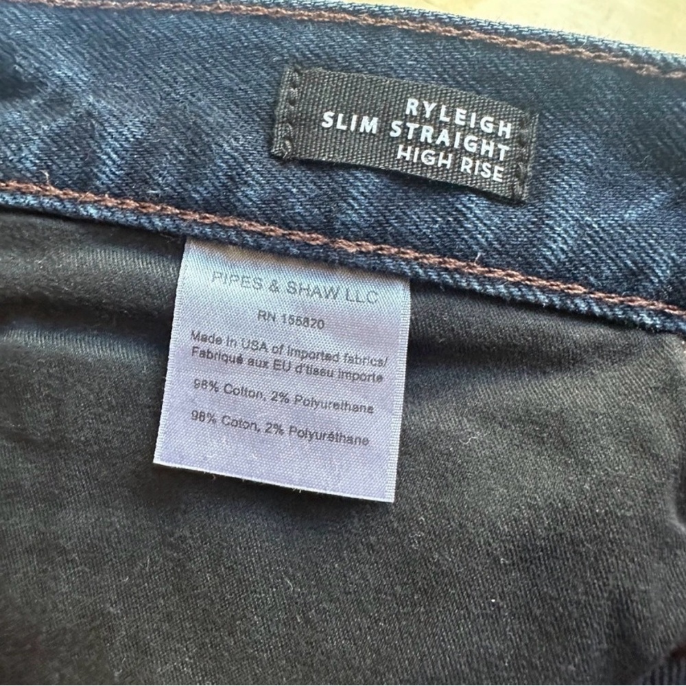 Veronica Beard Ryleigh High Rise Slim Straight Leg Jeans - Picture 6 of 9